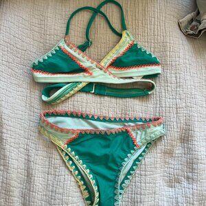 Girls' Multi-Colored Bikini Set